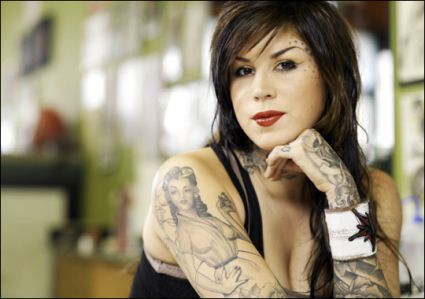 Kat Von D Portrait Tattoo Pic